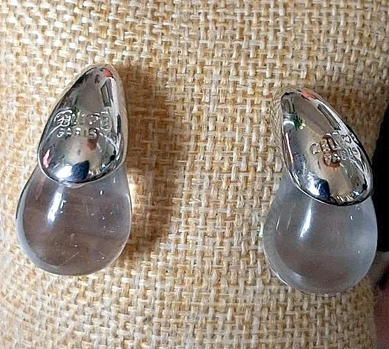 Paire de créoles gouttes transulcides